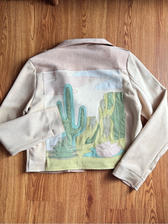 Jackets & Blazers - NWOT W.A.Y Faux Cactus Suede Jacket Sz L 
Rare find!